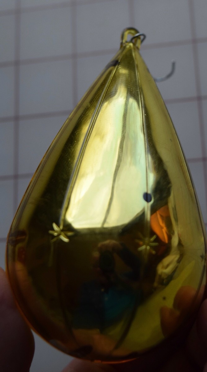 【メルモ】ANTIQUE NOEL AST-BLM 1950 7164 Antique 1950's plastic tear drop Christmas tree ornament