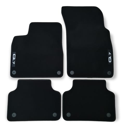 Velour Car Floor Mats For Audi Q7 SQ7 Waterproof Black Carpet Rugs Auto