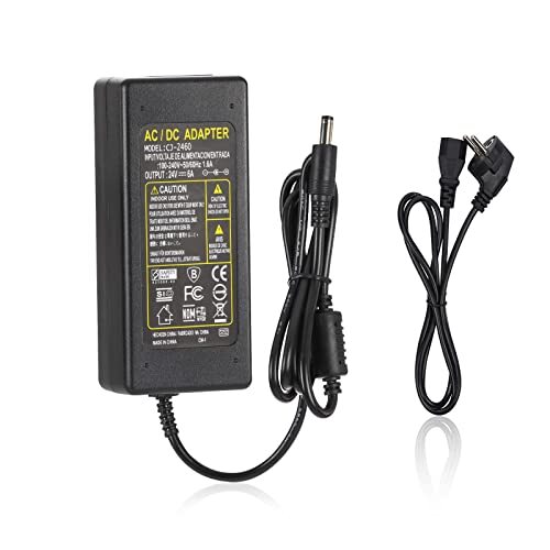 Adattatore di alimentazione 24V 6A, alimentatore LED 100-240V AC/DC (A6c)