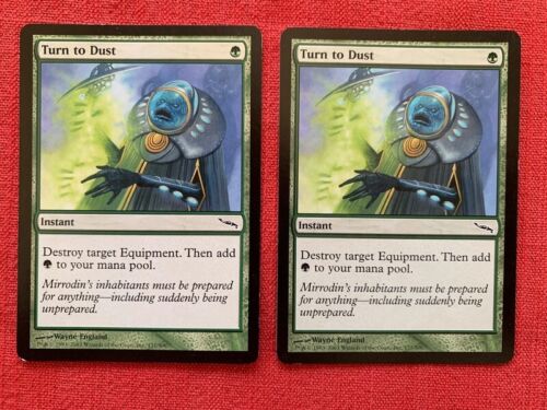 Magic MTG Mirrodin Card - Turn to Dust x2 137/306 EN Dust Reduction EX - Picture 1 of 2