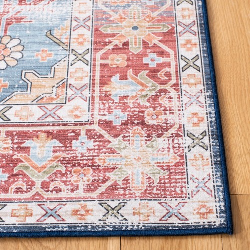 SAFAVIEH Tucson Collection TSN110M Blue / Rust Rug - Picture 7 of 28