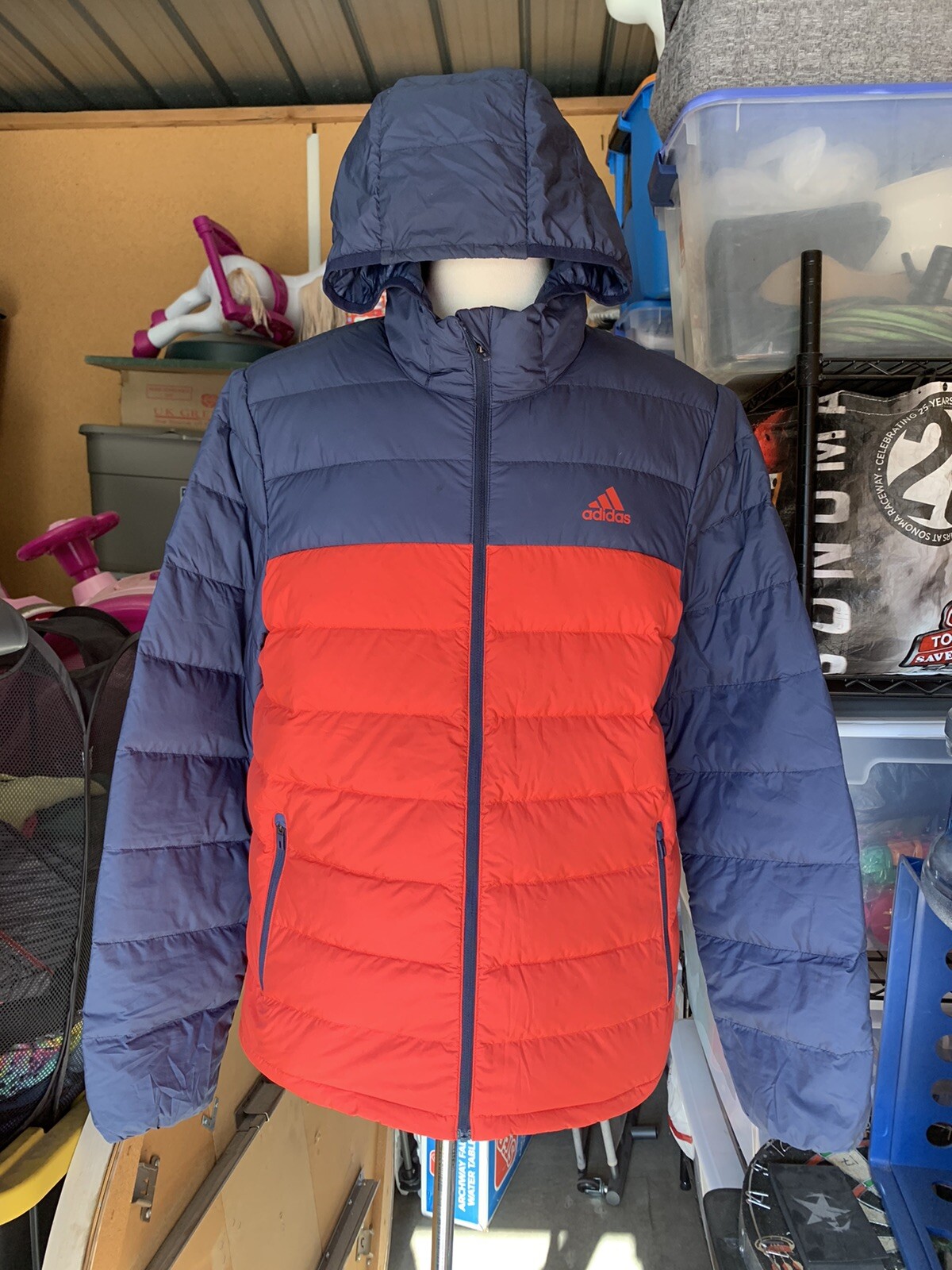 supreme gradient puffy jacket navy