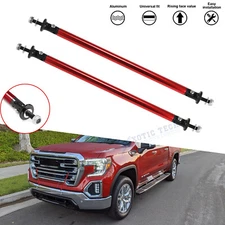 2Pcs Aluminum Alloy Bumper Lip Splitter Strut Brace Rod Tie Support Bar For GMC