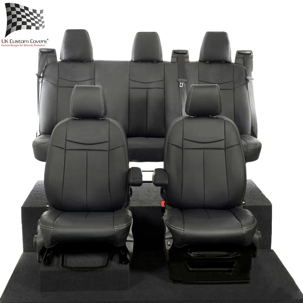 UK Custom Covers Coprisedili Anteriori Universali – Modello SC146B, Colore Nero, Impermeabili, 600 Denari - 5