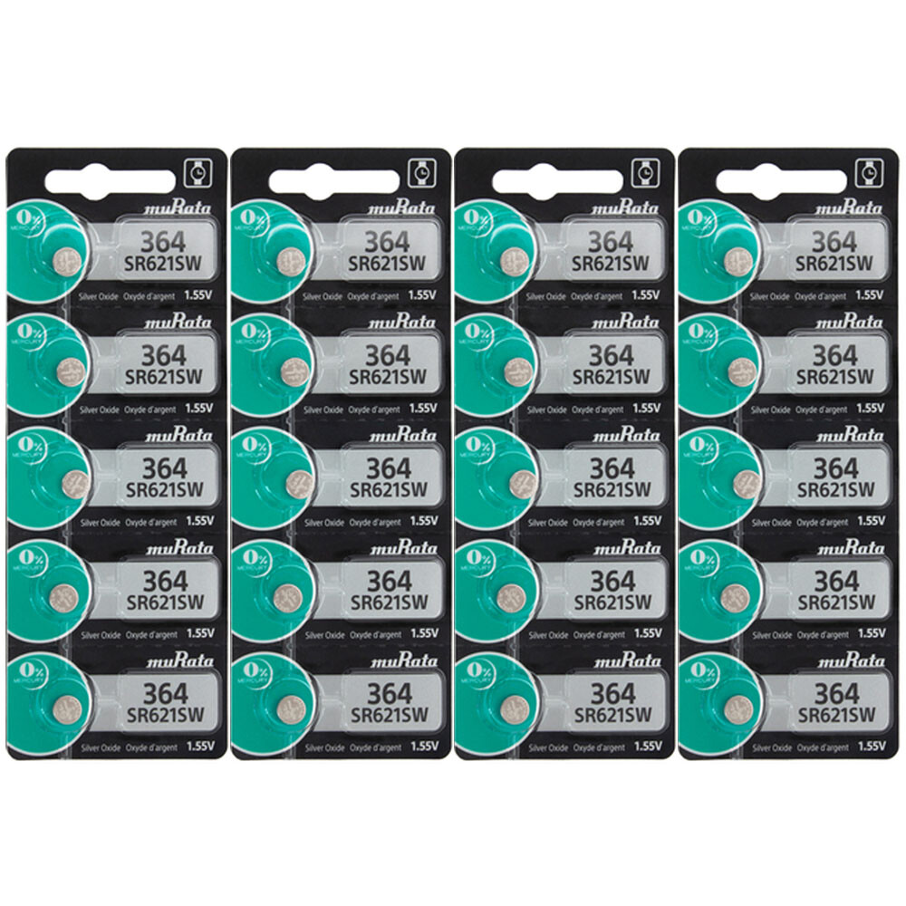 10 X Varta V364 Uhrenbatterien 1,55 V SR621SW SR60 AG1 17mAh Batterie Knopfzelle 4041683624509