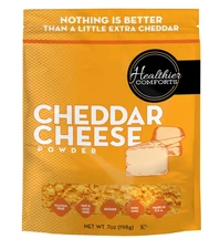 Healthier Comforts Cheddar Cheese Powder | Premium Yellow Cheddar | Batch Tested