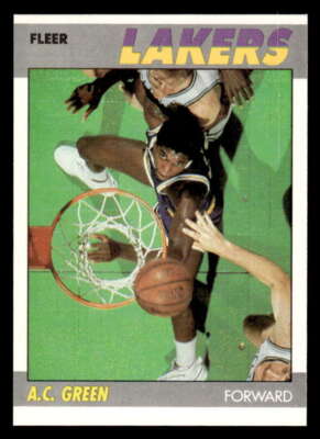 1987 FLEER A.C. GREEN LOS ANGELES LAKERS #42 EX-MT X9339