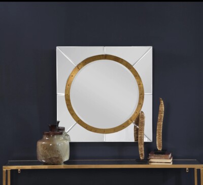 Designer mirror. Uttermost 09487 Maya Square Mirror. new