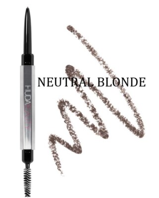 HUDA BEAUTY BOMBBROWS Microshade Brow Pencil, NEUTRAL BLONDE, NIB