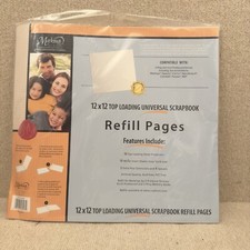 Markings by CR Gibson White page refills for 12 x 12 post bound Scrapbook Albums