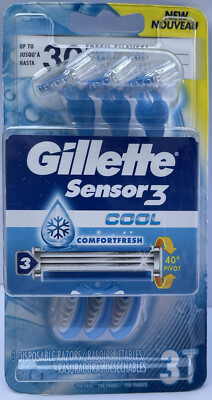 Gillette Sensor 3 Cool Razor Disposable 3 Count 