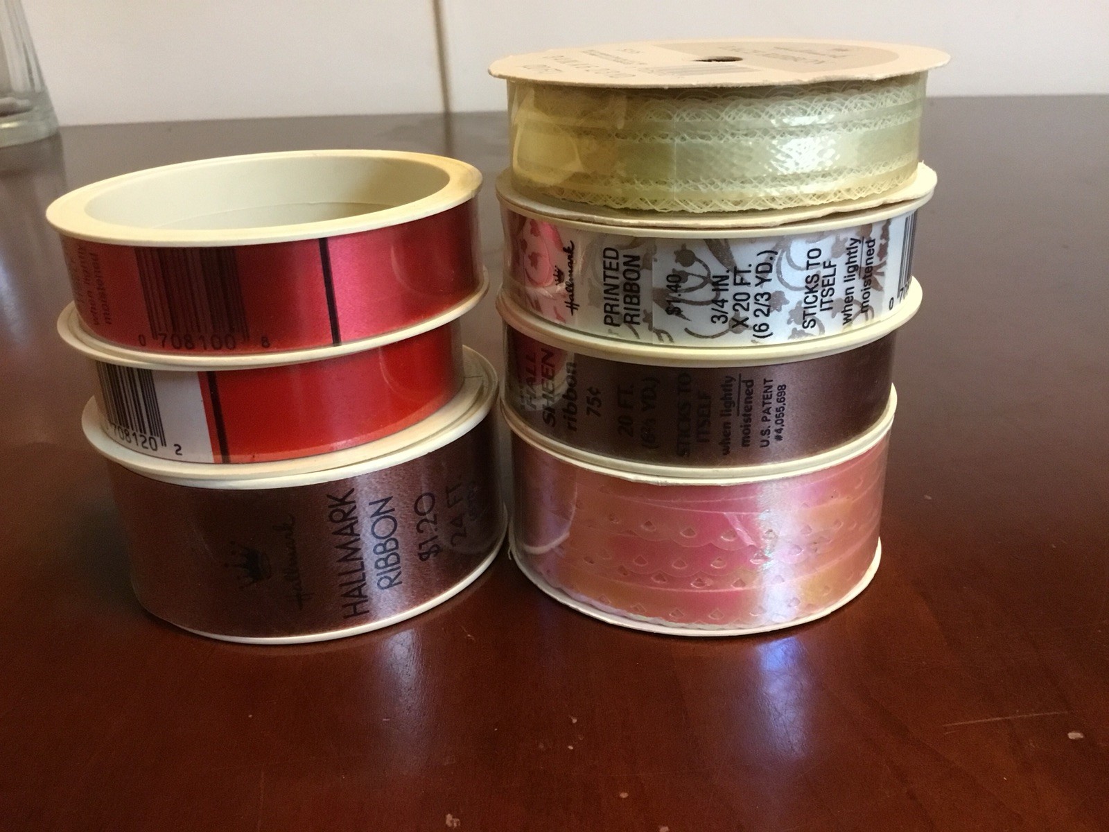 Lot Of 7 Hallmark Ribbons Spools Assorted Crafts Gifts satin | eBay