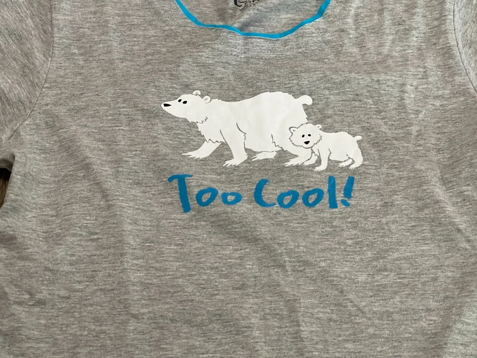 Camisa Lazy One, Para Mujer Talla Pequeña, Gris, Oso Polar ¡Demasiado Genial! Foto 3 de 4