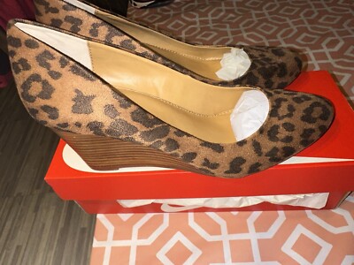 Nine West Size 10 woman Size / 3 Inch Wedges Closed Heels / Leopard ...