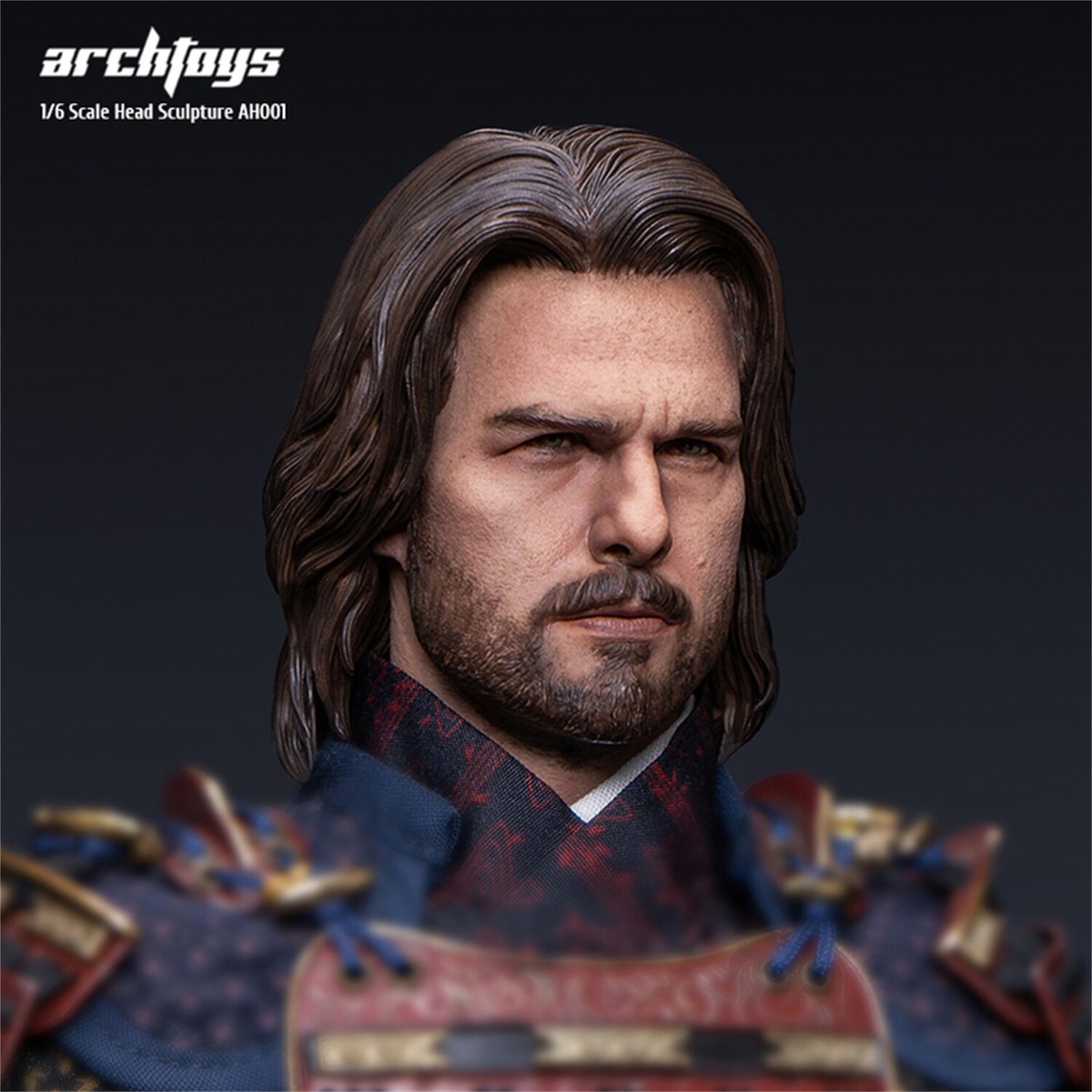 ARCHTOYS 1/6 AH001 Tom Cruise Japanese Warrior Head Carved Model