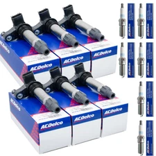 6 Pack 12632479 D515C Ignition Coil & 41-109 Spark Plug For GMC Chevrolet Buick