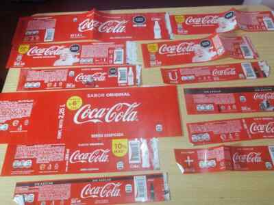 ETIQUETAS DE COCA COLA PERU  LOTE DE DOCE ETIQUETAS TAL CUAL FOTOS