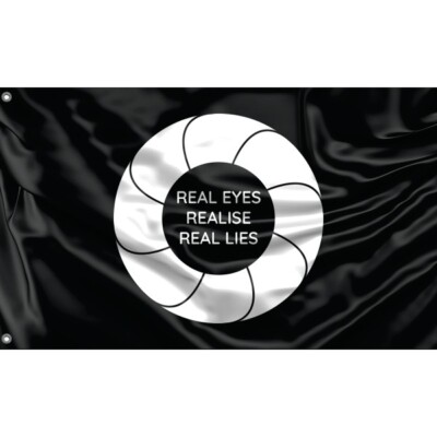 Real Eyes Realise Real Lies Flagge | Einzigartiges Design, 3x5 Fuß / 90x150 cm, Hergestellt in der EU