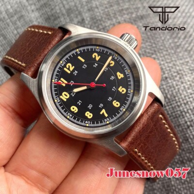 Tandorio 36MM Diver NH35A Auto Movement Men Watch Black Dial Lume Sapphire Glass