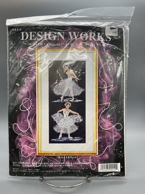 2 Ballerinas Counted Cross Stitch Kit Design Works Kit 9414 Ballet Pointe 8 x 18