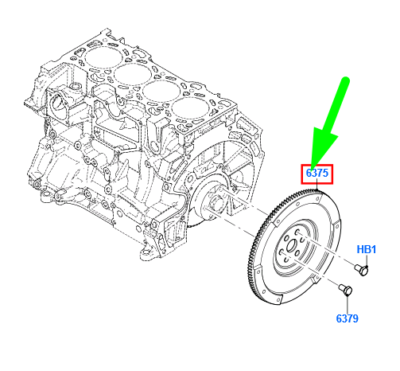 FORD MAVERICK Flywheel Assy 5L84-6477-AB 4510727 NEW GENUINE | eBay 