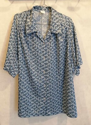 Bluse blau Polyester Gr.52 Simone B. (2407102)