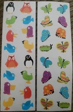 Mrs. Grossman's Chubby birds and Chubby butterflies stickers
