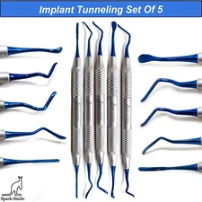 Dental Tunneling Kit Sinus Gum Lift Elevators Tissue Grafting Implant Tools Set
