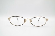 Vintage Luxottica 2218 Gold Multicolored Oval Glasses Eyeglass Frame NOS