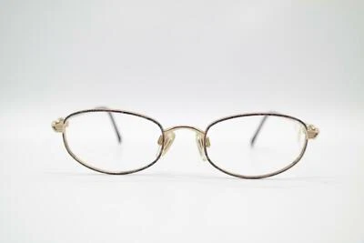 Lunettes Vintage Luxottica 2218 Or Multicolore Ovales Monture Neuve - Photo 1/4