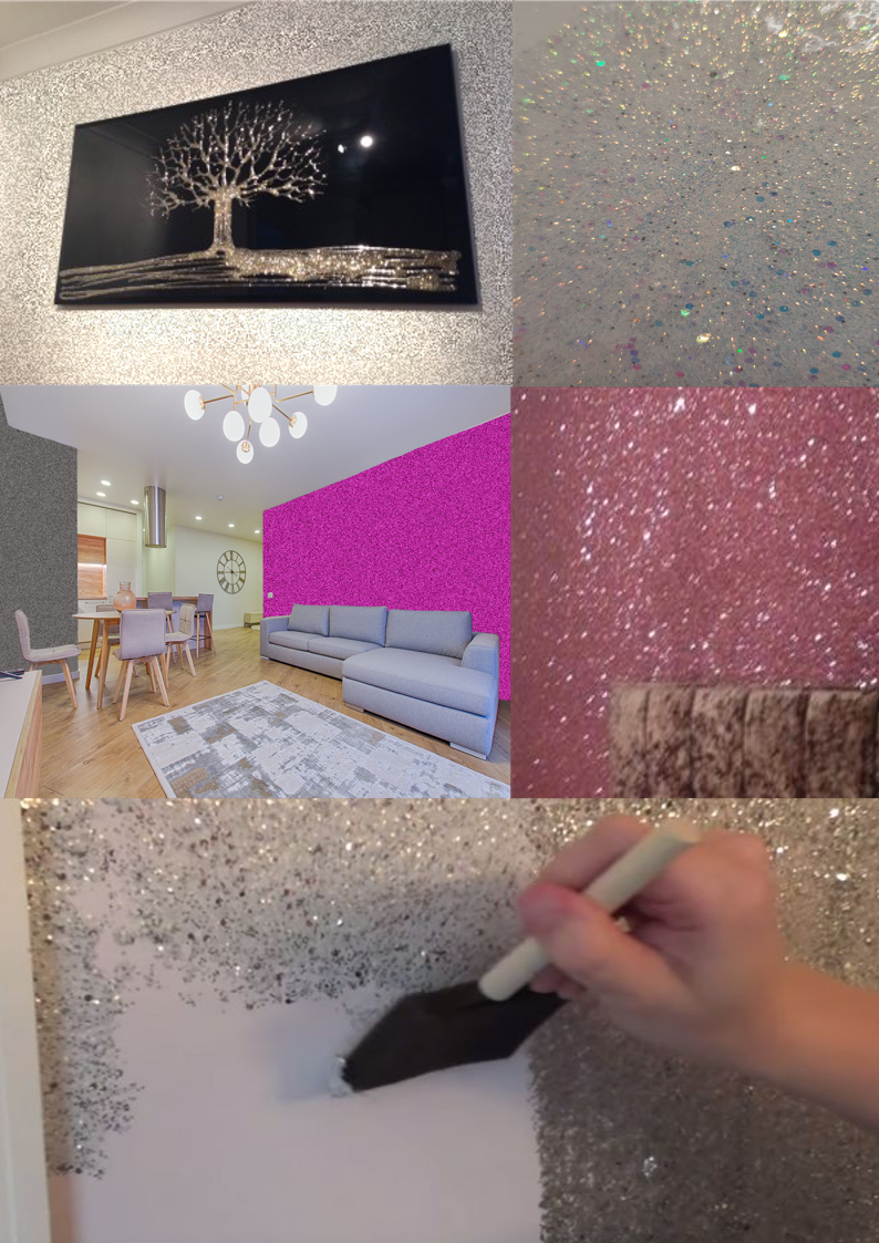 Shimmer Glitter Glaze For Walls