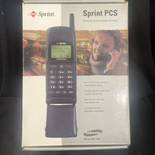 Vintage sprint pcs cell phone model sch-1900 W/Box  Paper Work  Gold Recovery