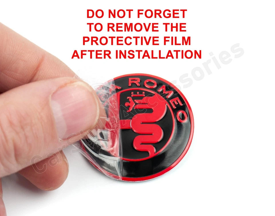 Alfa Romeo Red Badge 147 156 166 GT 155 146 Steering Wheel Replacement Emblem - Image 3 of 4