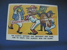 1965 Fleer baseball Hawk Model Inc. Weird-oh's Clem Clutch card #30