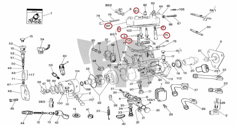 Cav Top Cover Kit Lucas DPA Diesel Injection Pump Gasket Leak Delphi Throttle  - Image 4 of 4