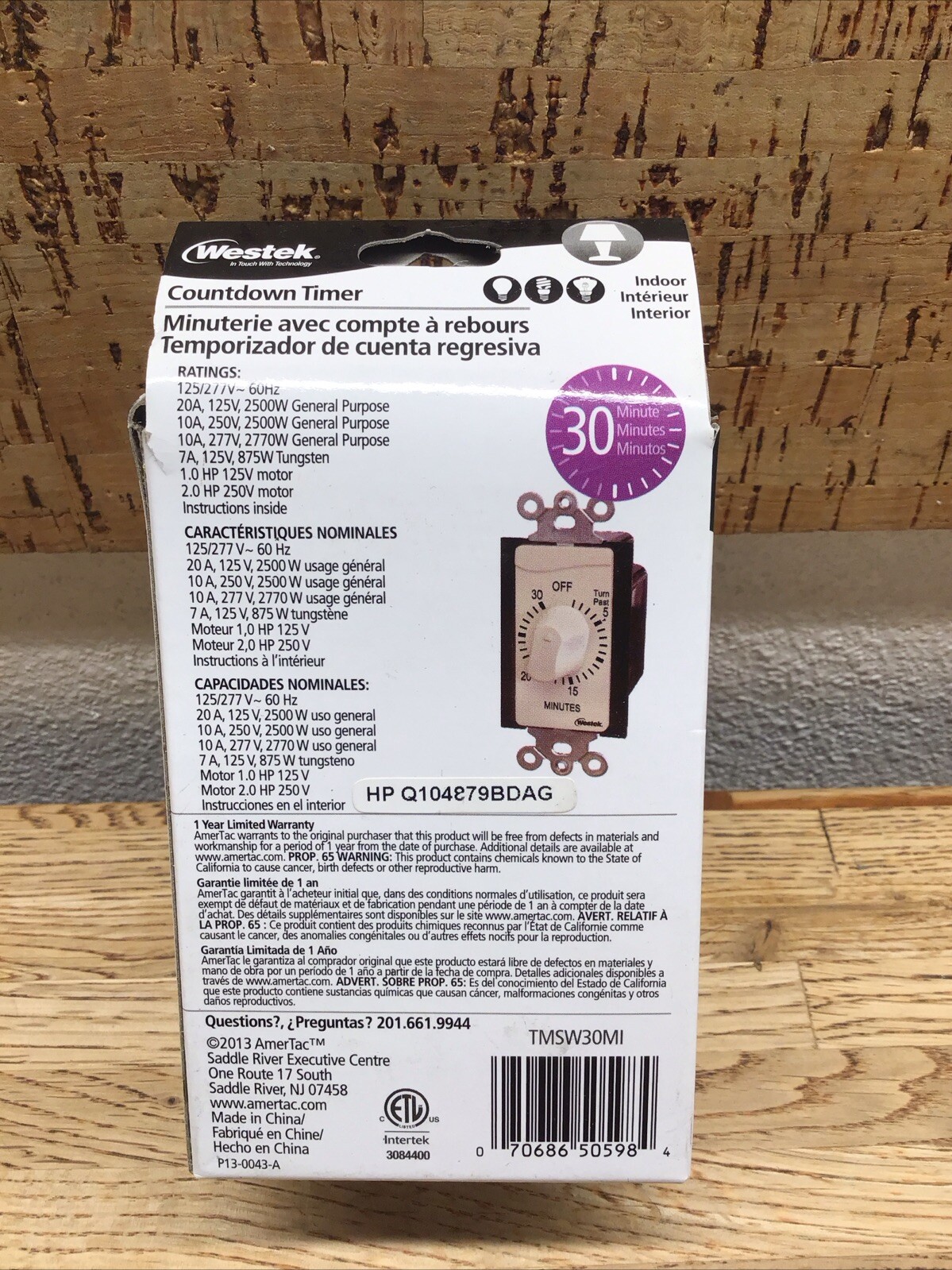 Westek 30 Minute Mechanical Countdown Timer Indoor TMSW30MI New C-4