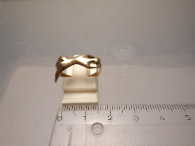 70/80er Jahre erotischer Ring voll Messing Ø innen 16,8x15,2 mm 1,7 g
