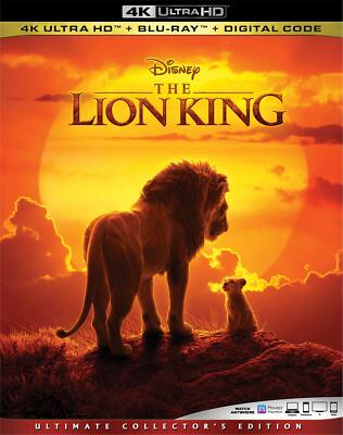 The Lion King (4K Ultra HD, Blu Ray) Brand New Free Ship w/Slipcover