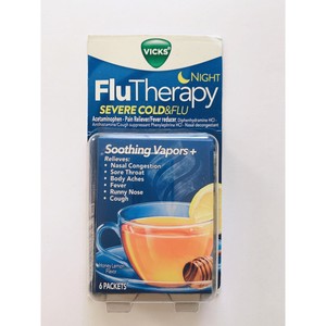Vicks Flu Therapy Severe Cold & Flu Tea Night Honey Lemon  