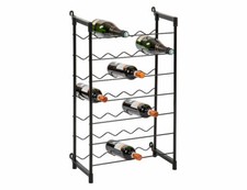 CANTINETTA SCAFFALE PORTABOTTIGLIE BOTTIGLIE VINO FERRO PLASTIFICATO 35 POSTI