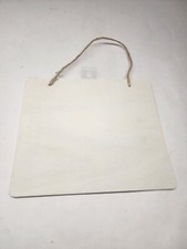 Unfinished Hanging Wood Rectangle Sign Blank Plaque for DIY Crafts Beige