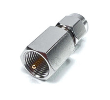 2pcs RF Coax Adapter FME Male Plug to SMA Male Plug Gold Pin Nickle Body