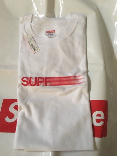 SUPREME MOTION LOGO TEE WHITE SIZE 
