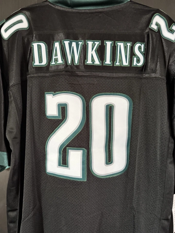 Jersey negro Philadelphia Eagles Brian Dawkins #20 Mitchel and Ness talla 52 XL Foto 2 de 4