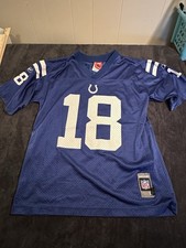 REEBOK Indianapolis Colts PEYTON MANNING 18 NFL Jersey YOUTH Boys Large 14-16