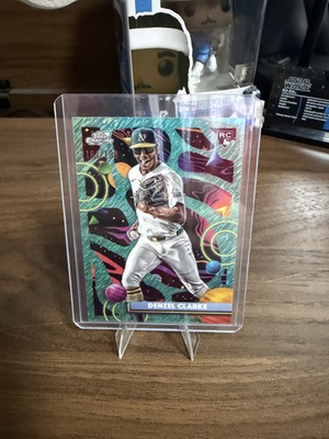 #ad 2025 Topps Cosmic Chrome Denzel Clarke #147 Aqua Equinox Refractor 199 RC $6.49
