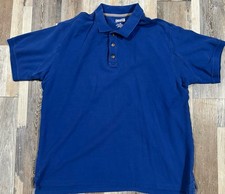 Duluth Trading Co. Polo Shirt Mens XL Blue 100 Cotton Tagless Short Sleeve