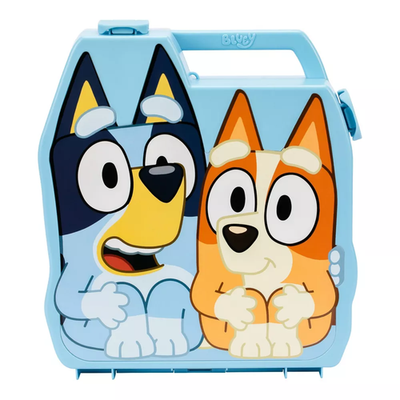 Bluey Play & Go Collector Case Jean Luc Mackenzie, Lucky, Rusty