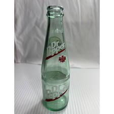 Dr Pepper Glass Bottle 8oz Imperial Pure Cane Sugar 10-2-4 Green Tint red white
