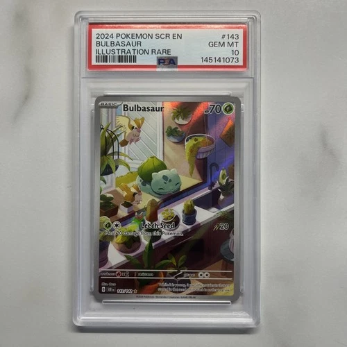 Bulbasaur 143/142 Pokemon TCG Stellar Crown Illustration Rare PSA 10